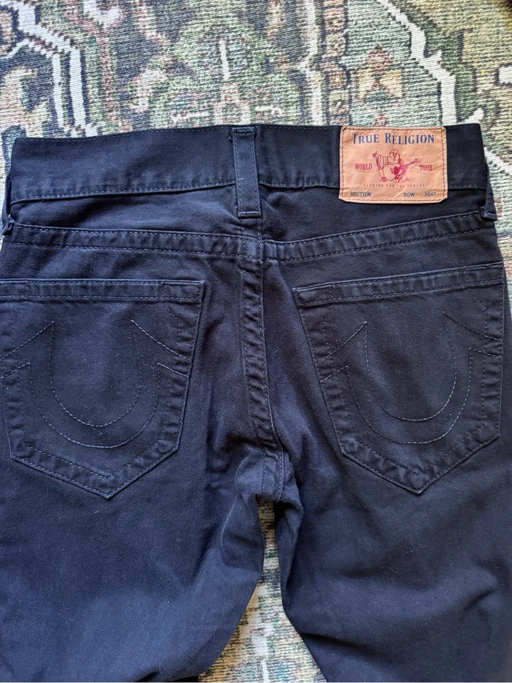 True Religion Black Rocco Relaxed Skinny Jeans Men’s Sz 29 Waist
